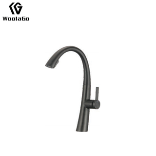 Commercial Kitchen Sink Faucets Matte Black Pull Down Single Handle Kitchen Faucet with Pull Out Sprayer JK301-MB