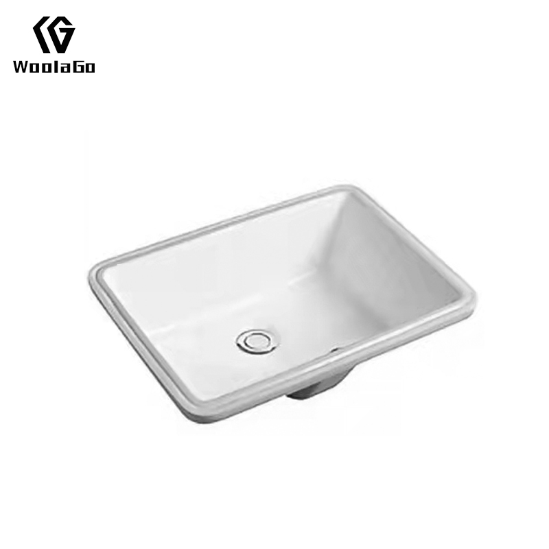 Deep Rectangular Ceramic Vanity Basin Undermount High Quality Porcelain Sink HPS6007