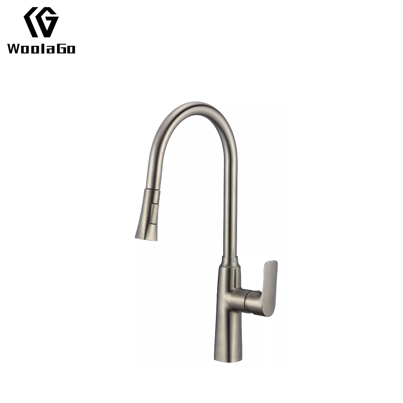 Single Lever Kitchen Sink Faucets Commercial Style Pre Rinse in Stainless Steel Single Handle Pull Down Kitchen Faucet JK162-BN