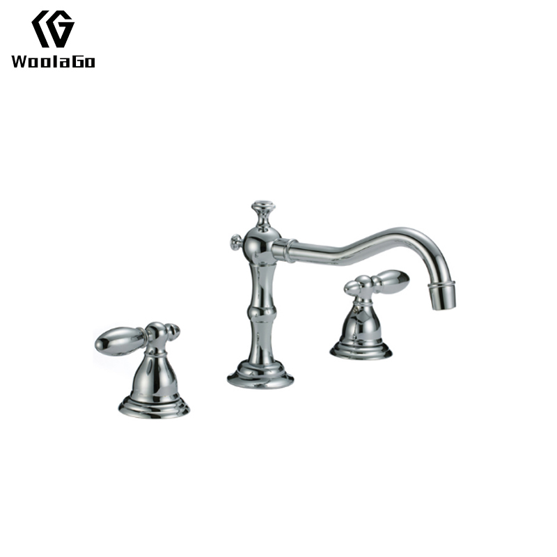 Top Selling Contemporary Double-Handle Wash Bathroom Basin Faucet Chrome Tap J73