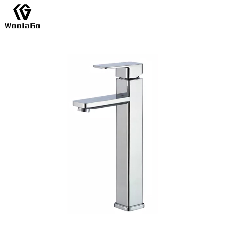 Polished Chrome Hot And Cold Deck Mounted Single Handle Basin Faucet Bathroom Mixer J101