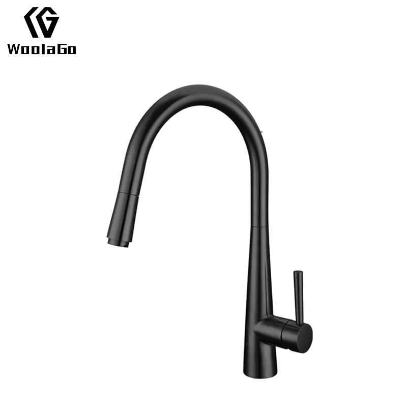 China Supplier Pop Up Thermostatic Single Handle Brass Pull Down Kitchen Faucet JK259-MB
